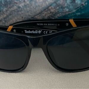 Timberland Black and Orange Sunglasses for Men